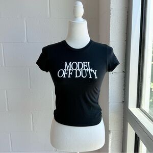 Fashion Nova Black 'Model Off Duty' Tee